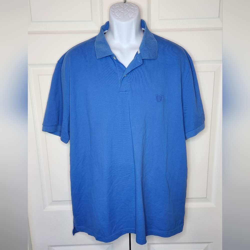 Men's Chaps Easy Care Polo Shirt - Blue - XL